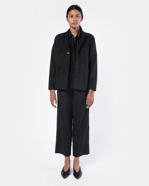 Wide Shirt in Black by SMOCK Woman at Mohawk General Store