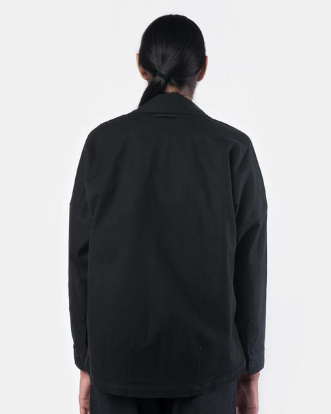 Drop Shoulder Panama Jacket in Black by SMOCK Woman at Mohawk General Store