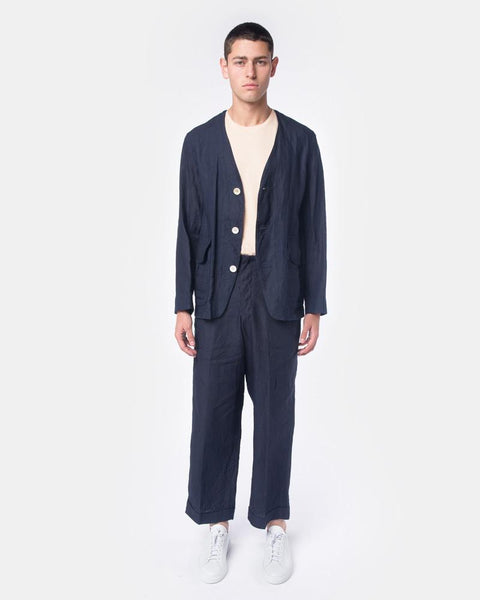 Linen Cardigan in Indigo Haversack - Mohawk General Store