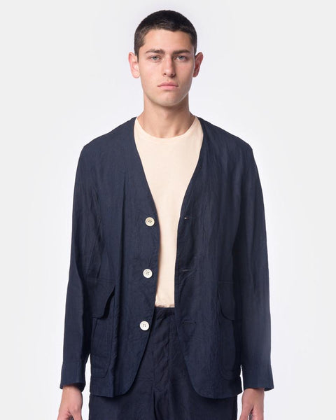 Linen Cardigan in Indigo Haversack - Mohawk General Store