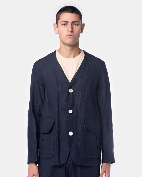 Linen Cardigan in Indigo Haversack - Mohawk General Store