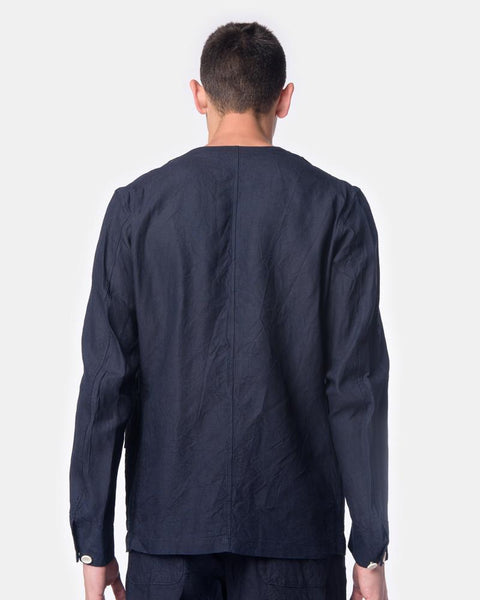 Linen Cardigan in Indigo Haversack - Mohawk General Store