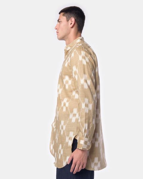 Ikat Linen Overshirt in Sand Haversack - Mohawk General Store
