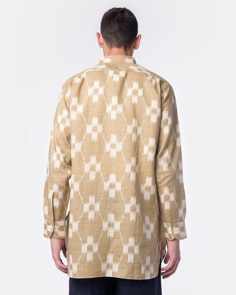 Ikat Linen Overshirt in Sand Haversack - Mohawk General Store