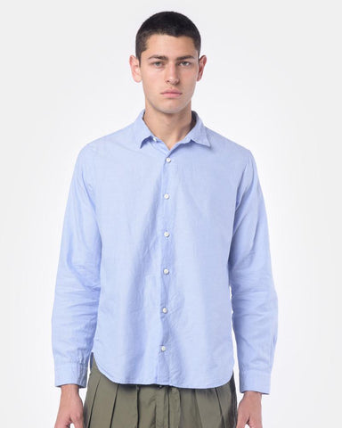 Summer Spread Collar Shirt in Blue by SMOCK Man at Mohawk General Store
