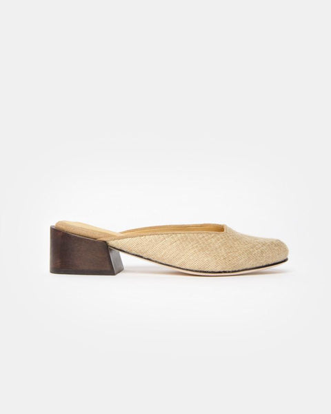 Leblon Mule in Raffia by Mari Giudicelli