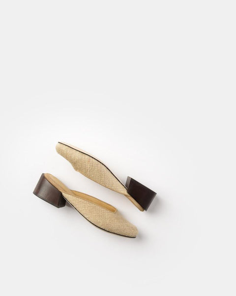 Leblon Mule in Raffia by Mari Giudicelli