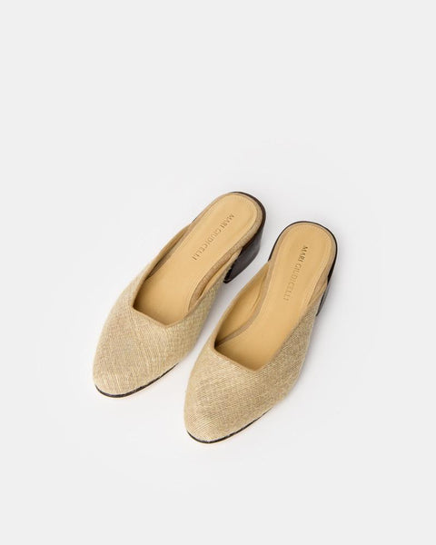 Leblon Mule in Raffia by Mari Giudicelli