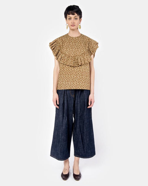 Etta Blouse in Acorn Print by A Détacher at Mohawk General Store