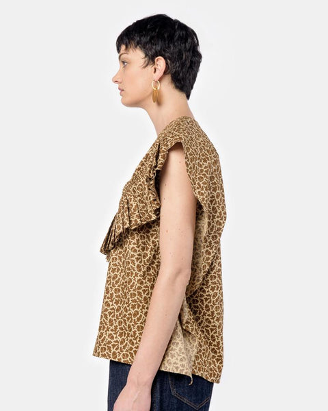 Etta Blouse in Acorn Print by A Détacher at Mohawk General Store