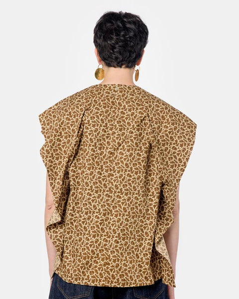 Etta Blouse in Acorn Print by A Détacher at Mohawk General Store