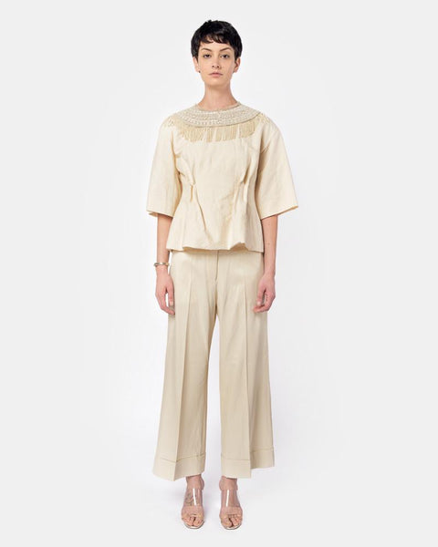 Conder Emb Shirt in Ecru by Dries Van Noten Mohawk General Store