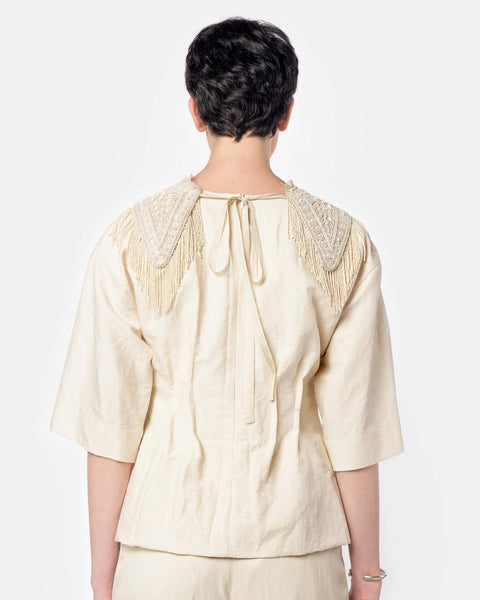 Conder Emb Shirt in Ecru by Dries Van Noten Mohawk General Store