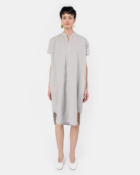 Stripe Long Shirt Dress in Grey Stripe by SMOCK Woman at Mohawk General Store