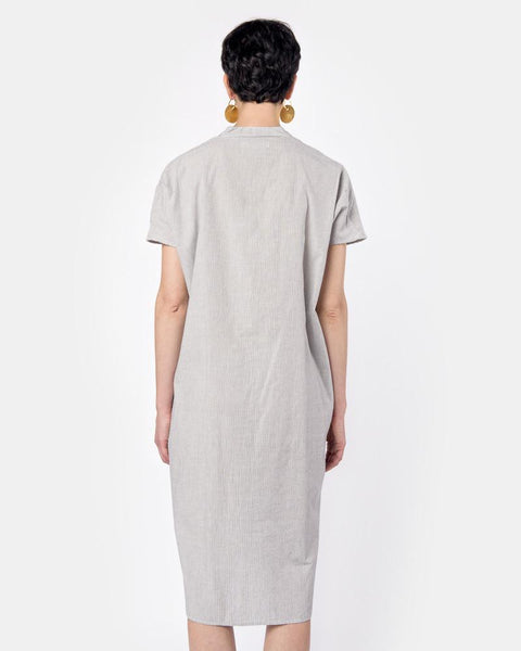 Stripe Long Shirt Dress in Grey Stripe by SMOCK Woman at Mohawk General Store