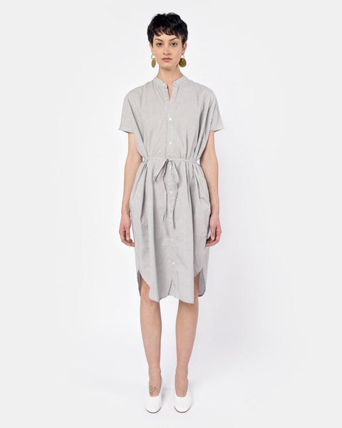 Stripe Long Shirt Dress in Grey Stripe by SMOCK Woman at Mohawk General Store