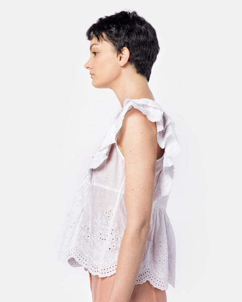 Monroe Top in Blanc by Ulla Johnson at Mohawk General Store