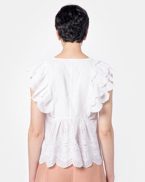 Monroe Top in Blanc by Ulla Johnson at Mohawk General Store