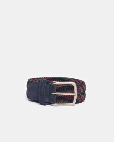Weave Belt in Red/Olive/Blue by Anderson's at Mohawk General Store