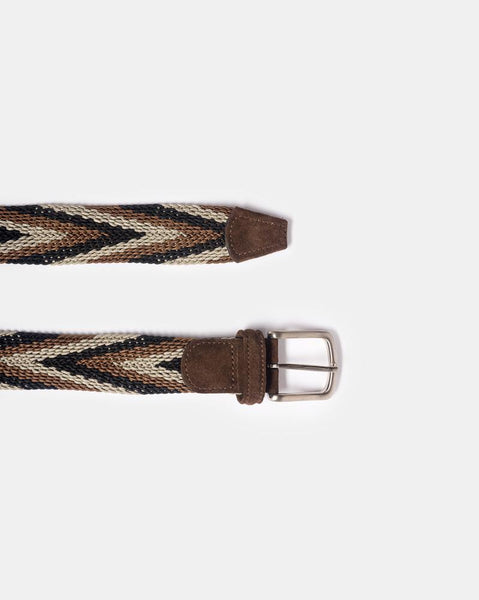Weave Belt in Brown/Tan/Black by Anderson's at Mohawk General Store