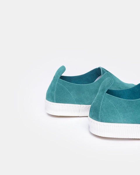 Slip On Sneaker in Aqua by SMOCK Man at Mohawk General Store