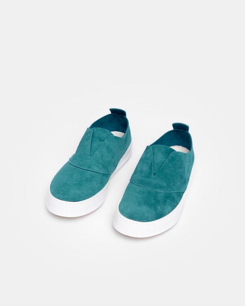 Slip On Sneaker in Aqua by SMOCK Man at Mohawk General Store