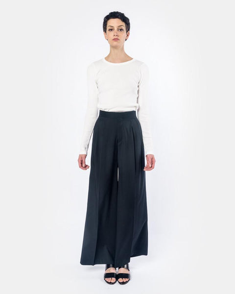 Wide Leg Pants in Navy by Hyke at Mohawk General Store