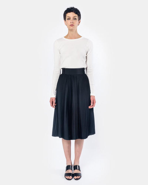 Pleated Skirt in Navy by Hyke at Mohawk General Store