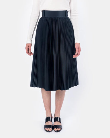 Pleated Skirt in Navy by Hyke at Mohawk General Store