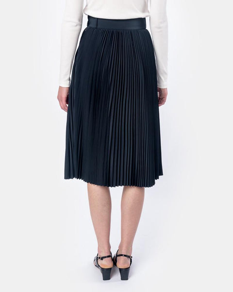 Pleated Skirt in Navy by Hyke at Mohawk General Store