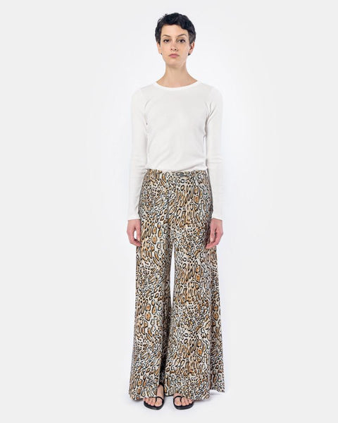 Bell Pant in Leopard by Raquel Allegra at Mohawk General Store