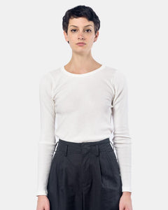 Long Sleeve Tereco Tee in White by SMOCK Woman at Mohawk General Store
