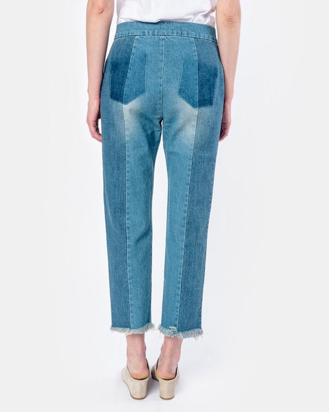 Panelled Denim Pants in Denim by StandAlone at Mohawk General Store
