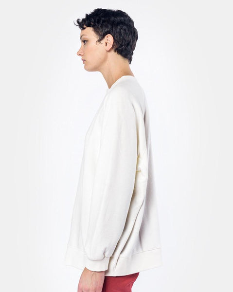 French Terry Drop Raglan Sweatshirt in White by StandAlone at Mohawk General Store