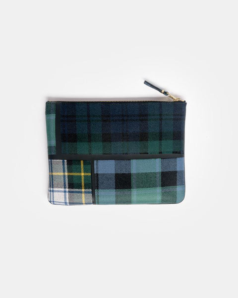 Tartan Patchwork Pouch in Green by Comme des Garçons at Mohawk General Store