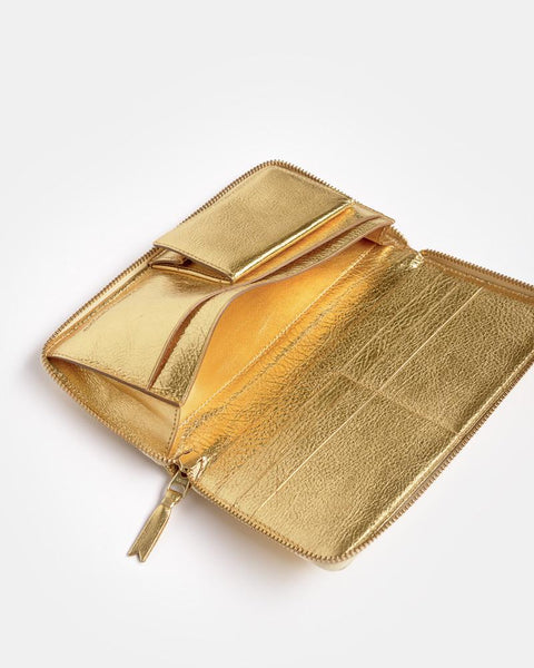 Long Gold Line Wallet in Gold 0110G by Comme Des Garcons Mohawk General Store