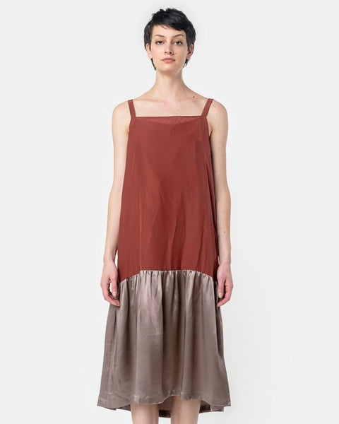 Untitled Dress with Cape in Mauve/Maroon by Delfina Balda at Mohawk General Store