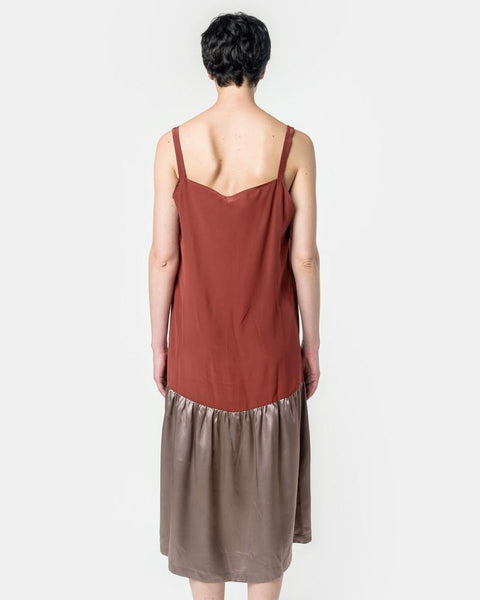 Untitled Dress with Cape in Mauve/Maroon by Delfina Balda at Mohawk General Store