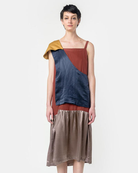 Untitled Dress with Cape in Mauve/Maroon by Delfina Balda Mohawk General Store