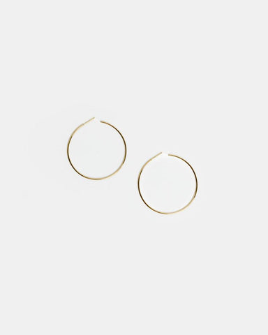 Thread Arc Hoops in 14k Gold by Kristen Elspeth at Mohawk General Store