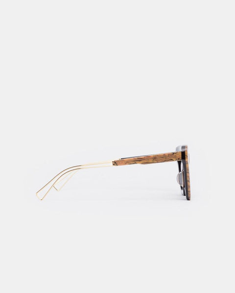 Wood Grain Sunglasses in Brown by REJINA PYO at Mohawk General Store