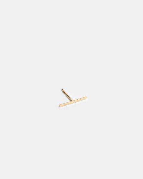 Long Staple Stud in 14K Gold by Kathleen Whitaker at Mohawk General Store