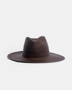 Wide Brim Pinch Panama Hat in Espresso by Clyde at Mohawk General Store