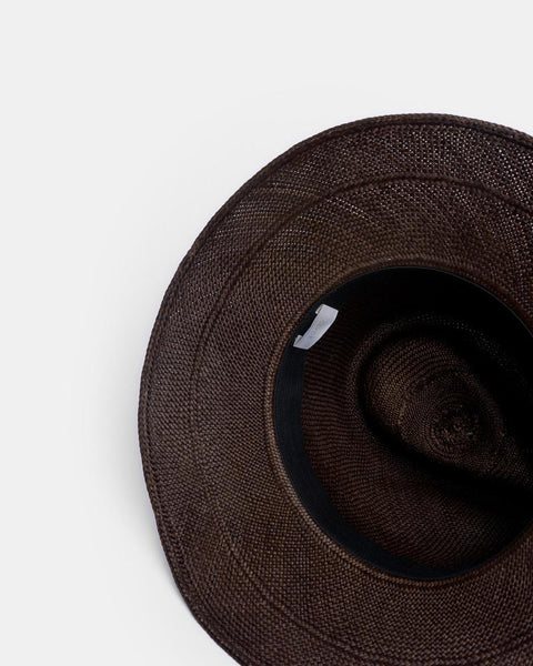 Wide Brim Pinch Panama Hat in Espresso by Clyde at Mohawk General Store