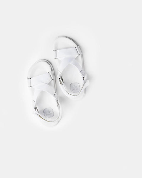 Cross Sandals in White by SMOCK Man at Mohawk General Store