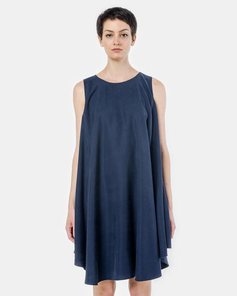 Jade Tent Sleeveless Dress in Space Blue by Kaarem at Mohawk General Store