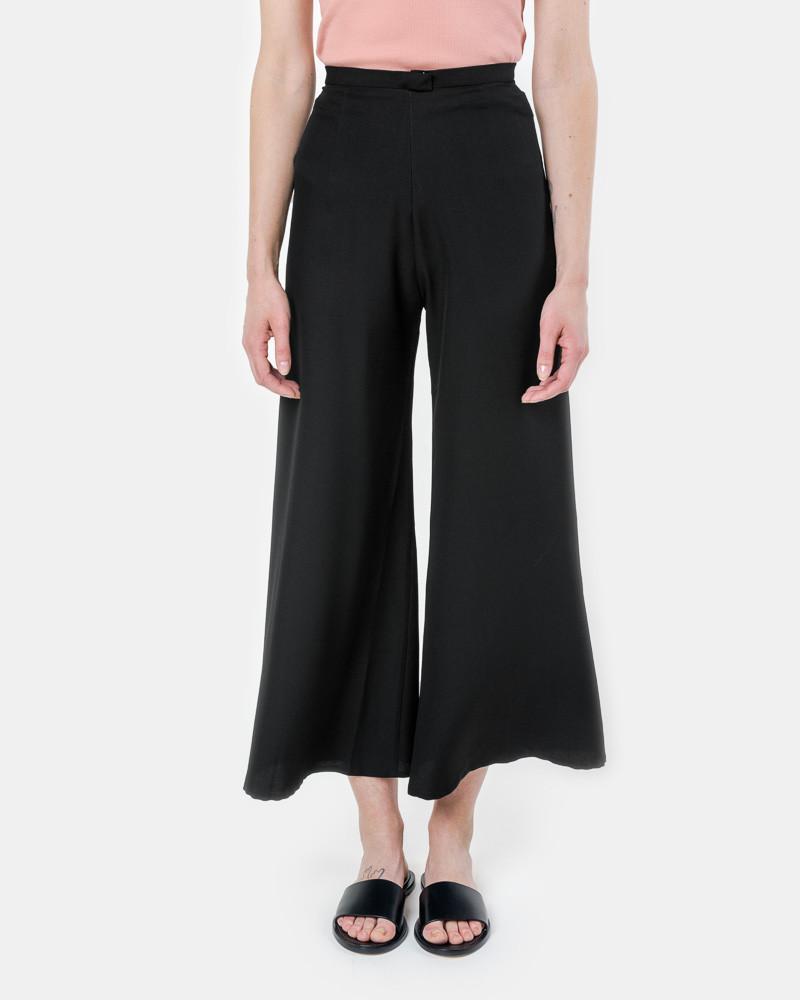 Song Tu Wide Leg Silk Pants in Mulberry Black by Kaarem at Mohawk General Store