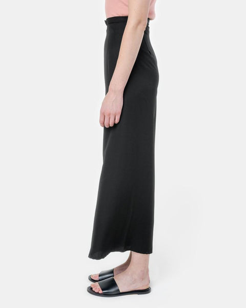 Song Tu Wide Leg Silk Pants in Mulberry Black by Kaarem at Mohawk General Store