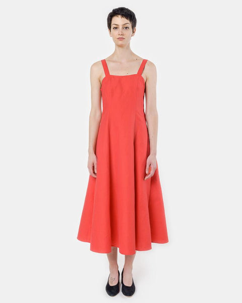 La Mola Dress in Red Cotton Linen by Maryam Nassir Zadeh at Mohawk General Store