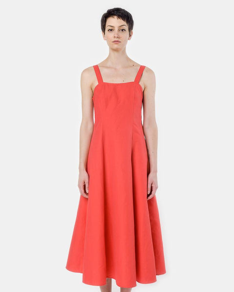 La Mola Dress in Red Cotton Linen by Maryam Nassir Zadeh at Mohawk General Store